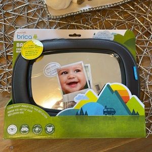 Brand new baby in sight car mirror